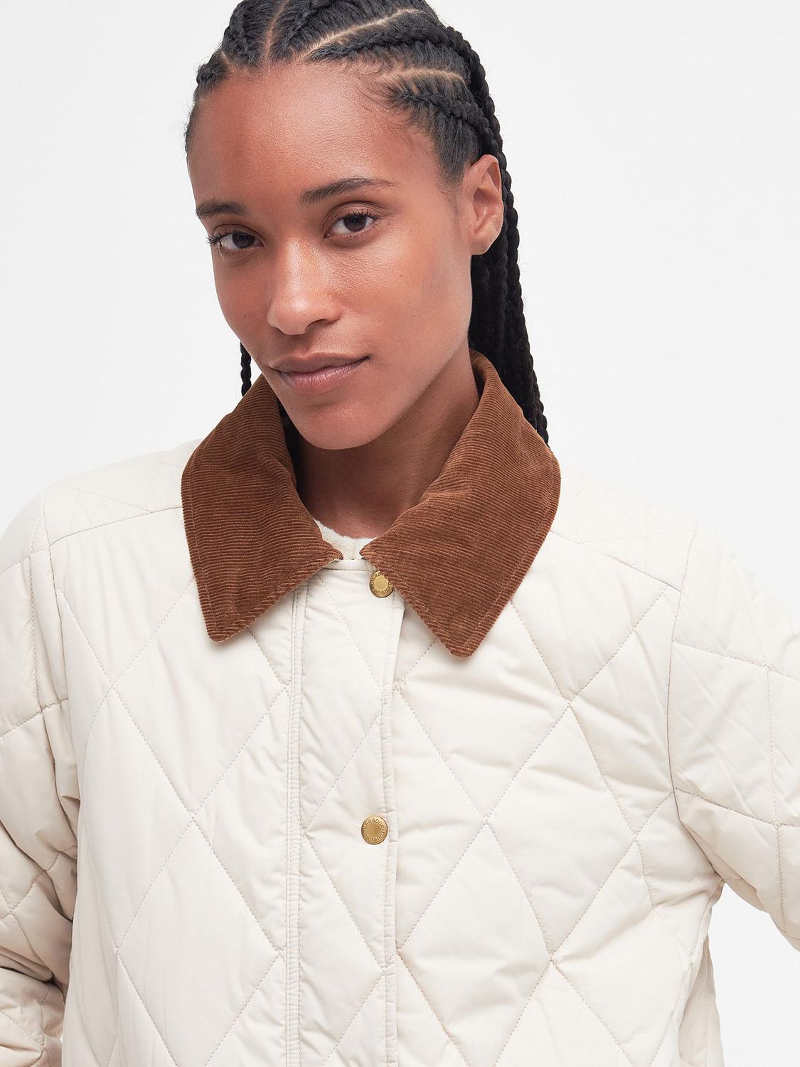 Barbour Tomorrow's Archive Dalmeny Quilted Coat, Blanc