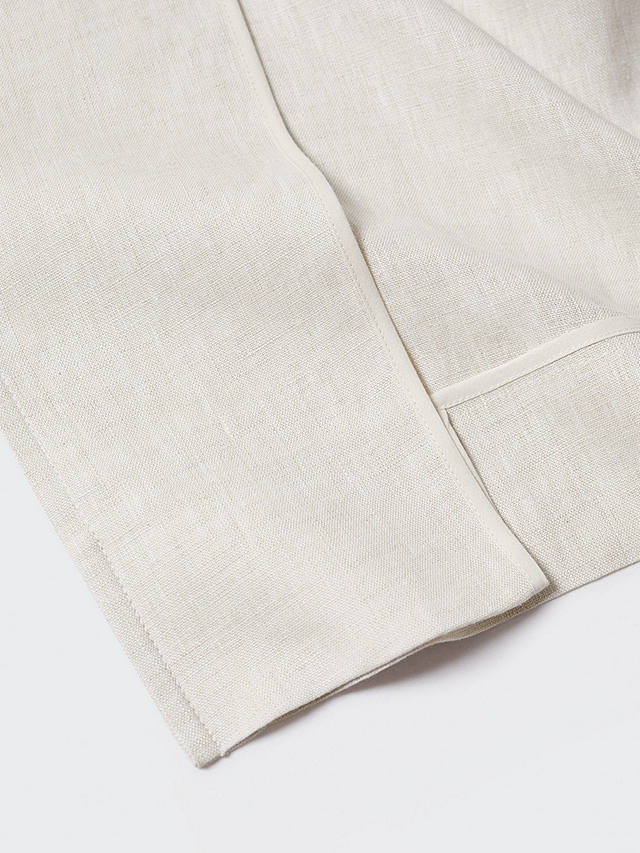 Mango Sahara Linen Trench Coat, Pastel Grey at John Lewis & Partners