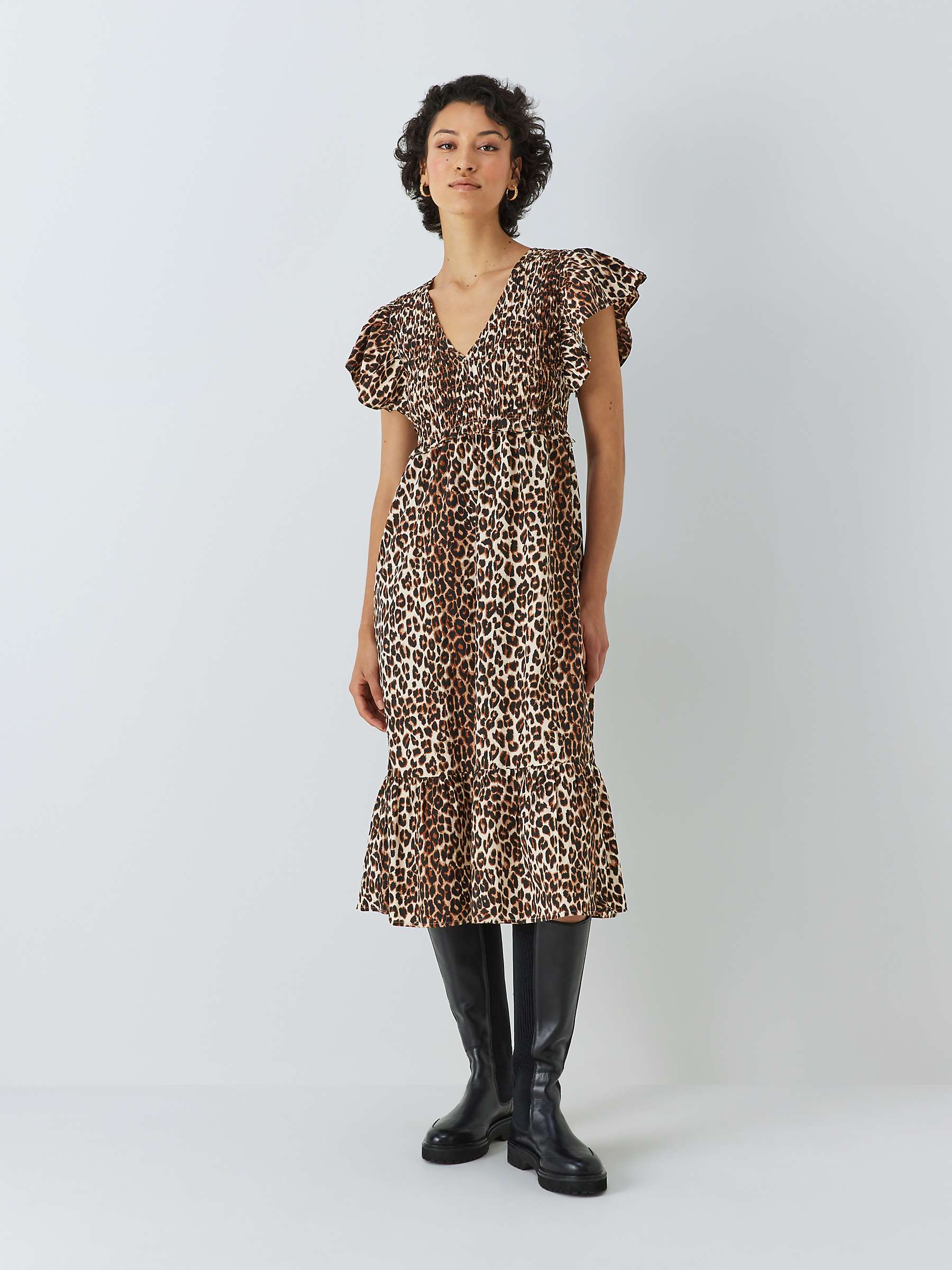 Buy Rails Nala Cheetah Print Midi Dress, Brown Online at johnlewis.com
