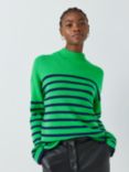 Rails Kelly Stripe Wool Cashmere Blend Jumper, Green/Navy