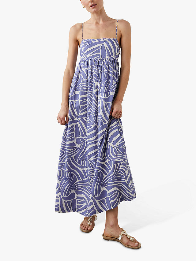Rails Lucille Island Waves Abstract Print Maxi Dress, Blue