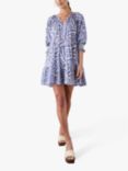 Rails Sia Island Waves Abstract Print Mini Dress, Blue
