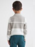 Reiss Kids' Tokyo Colour Block Half Zip Jumper