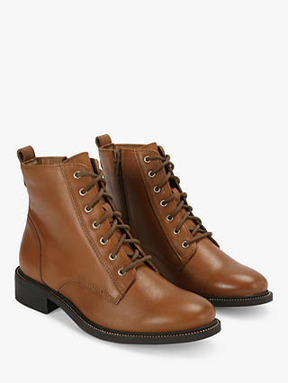 Carvela Spike Stud Detail Leather Ankle Boots, Brown Tan