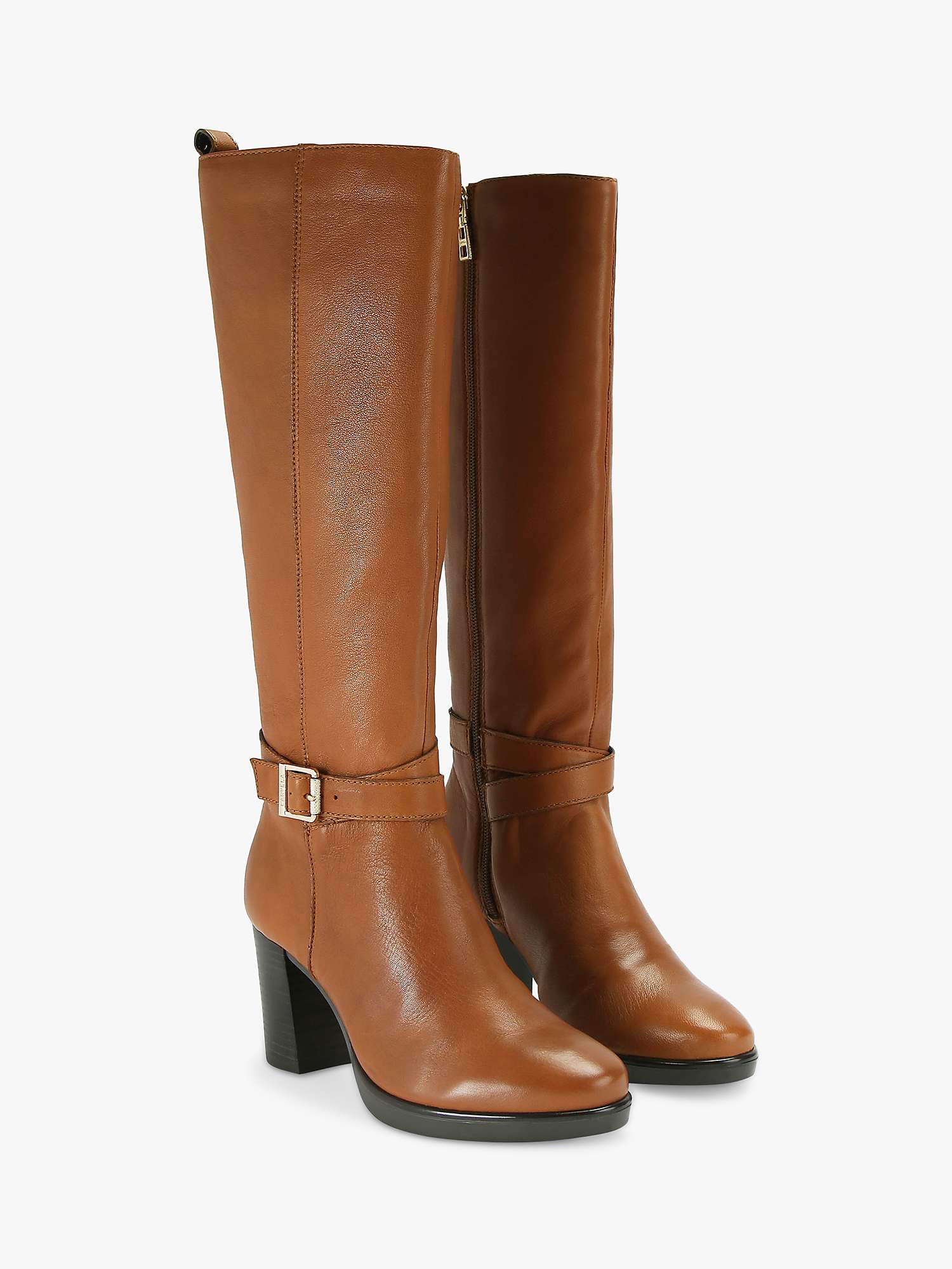 Buy Carvela Silver 2 Leather Knee High Boots, Brown Tan Online at johnlewis.com