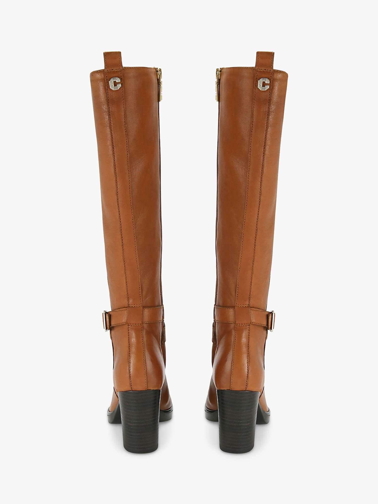 Buy Carvela Silver 2 Leather Knee High Boots, Brown Tan Online at johnlewis.com