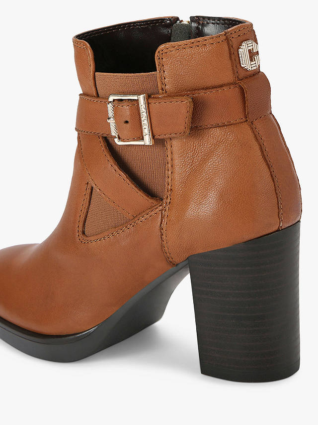 Carvela Silver 2 Leather Ankle Boots, Brown Tan