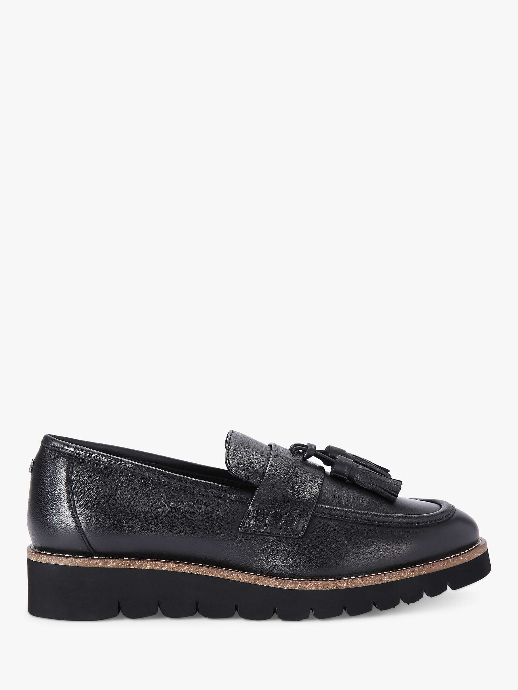 Buy Carvela Grange Leather Loafers, Black Online at johnlewis.com