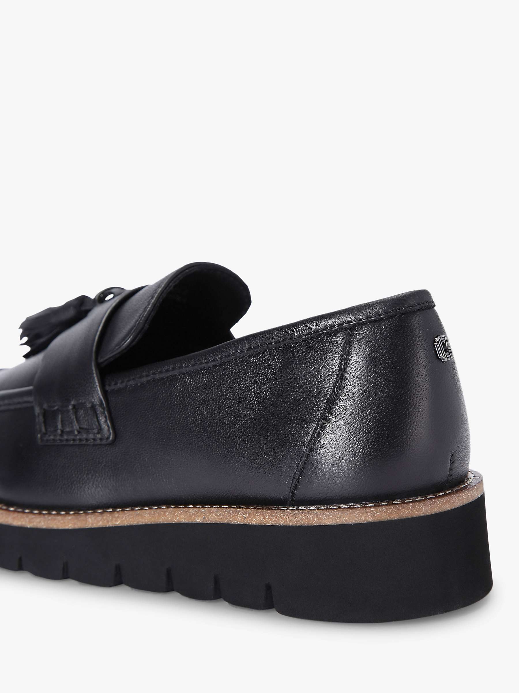Buy Carvela Grange Leather Loafers, Black Online at johnlewis.com