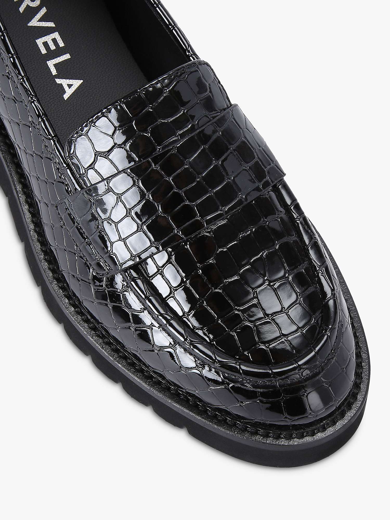 Buy Carvela Grange Slip On Loafers, Black Online at johnlewis.com
