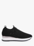 Carvela Janeiro 2 Knitted Embellished Slip On Trainers, Black/White