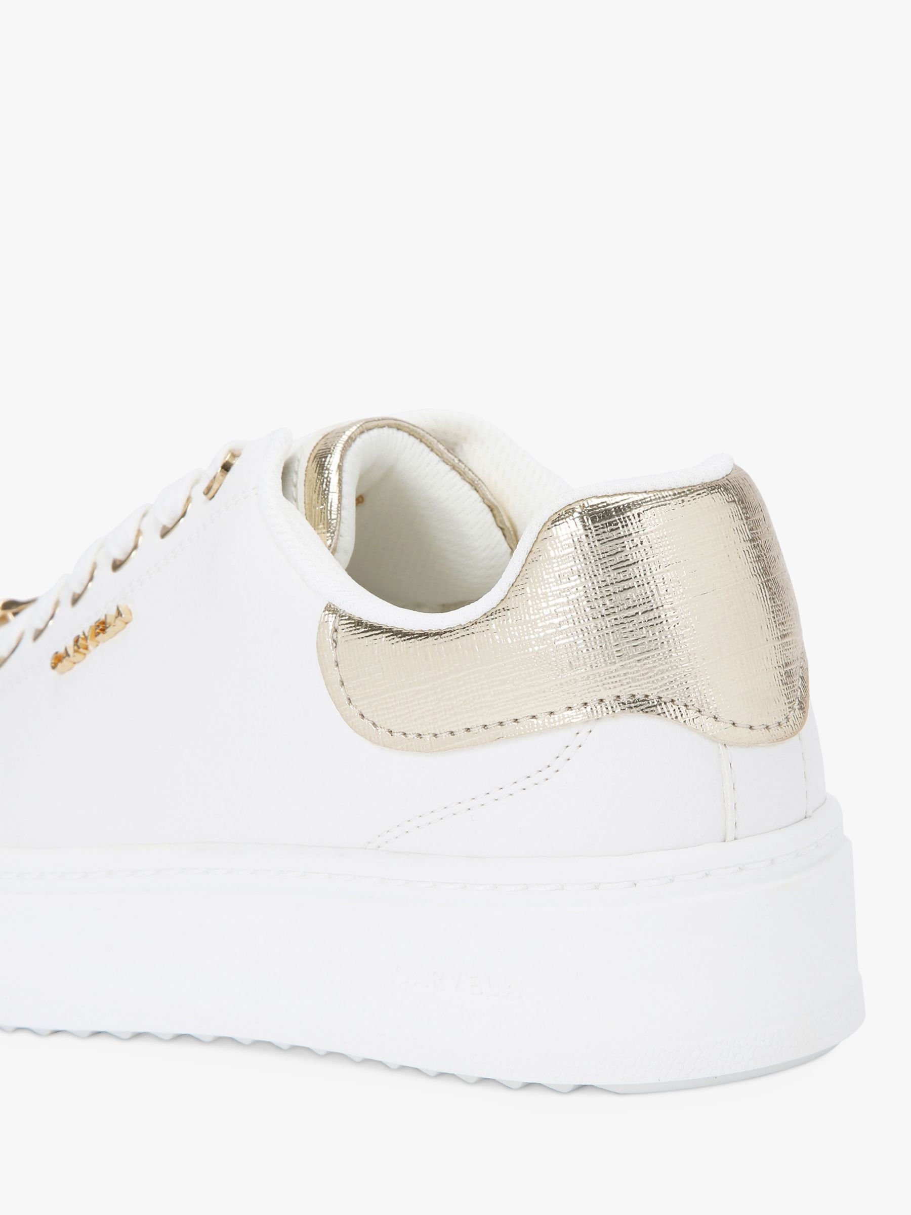 Carvela Dream Lace Up Trainers, White at John Lewis & Partners