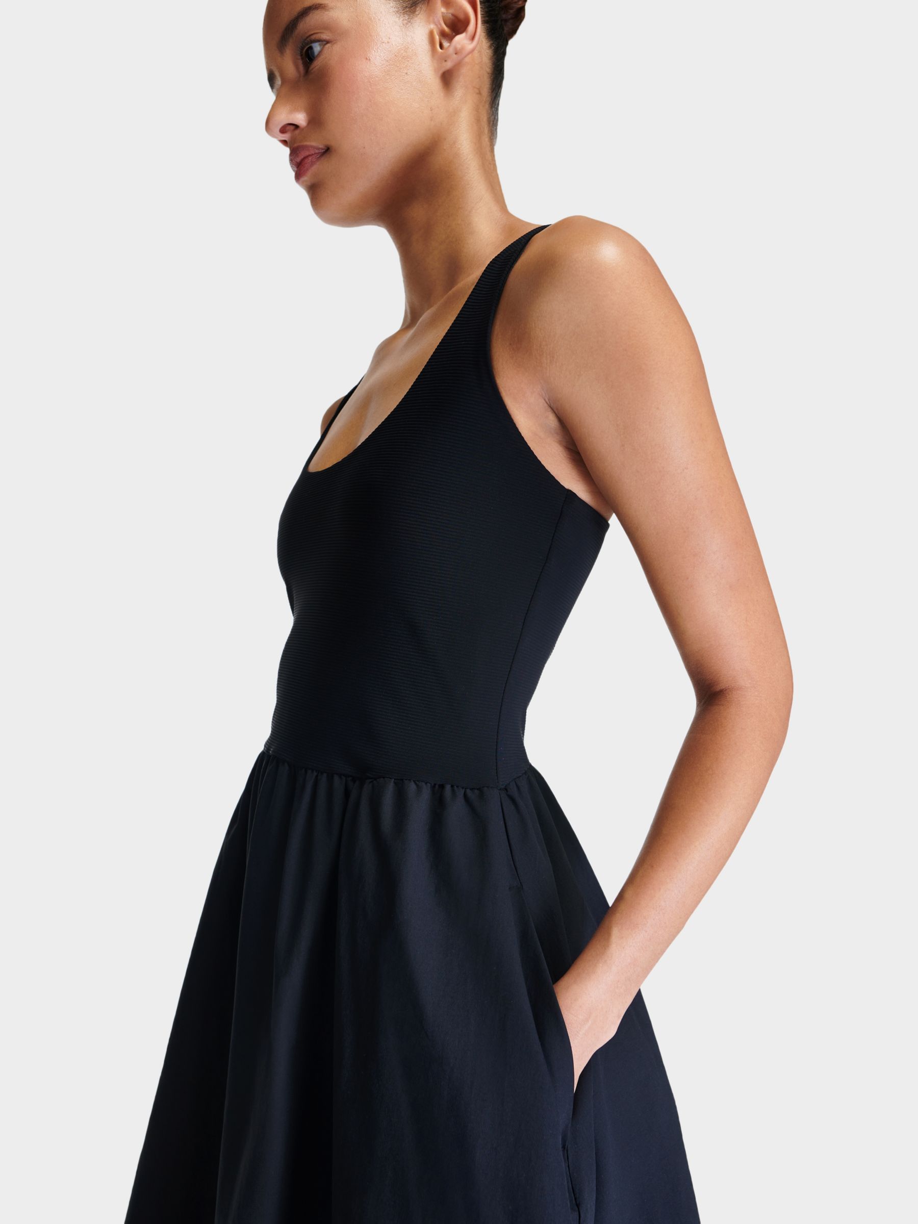Sweaty Betty Explorer Ribbed Race Dress, Black, XXS