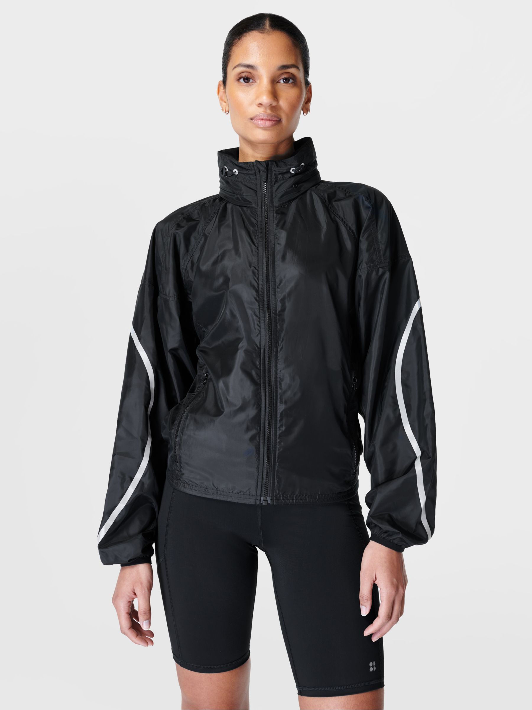 Sweaty Betty Pack Away Lightweight Jacket, Black at John Lewis & Partners