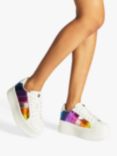 Kurt Geiger London Laney Pumped Leather Platform Trainers