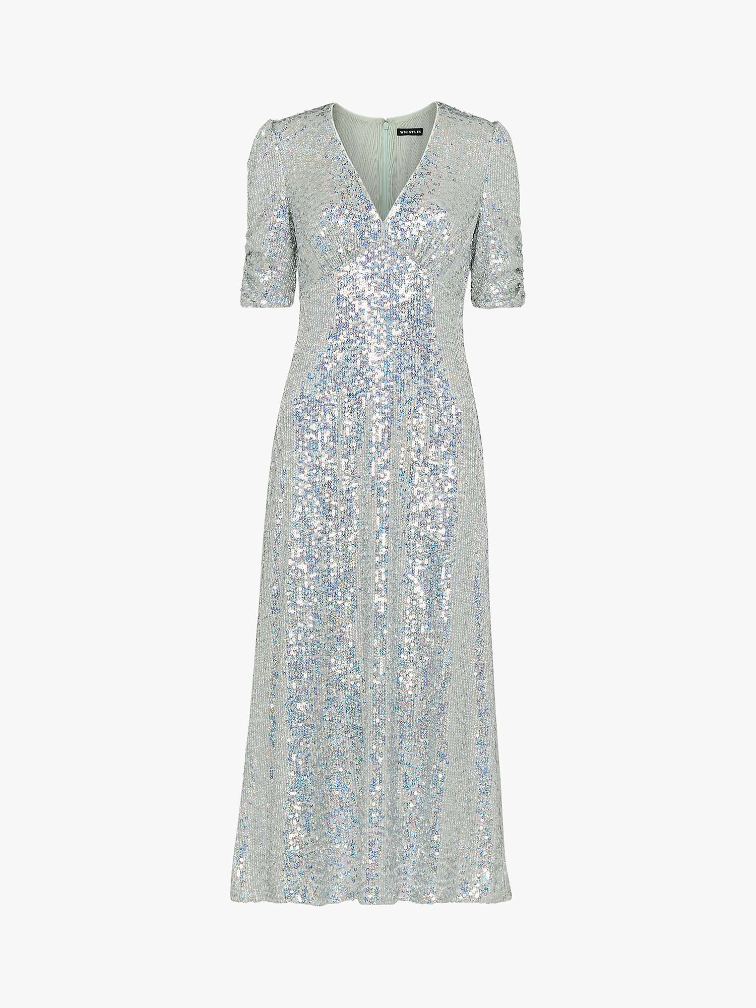 Buy Whistles Sequin Midi Dress, Silver Online at johnlewis.com
