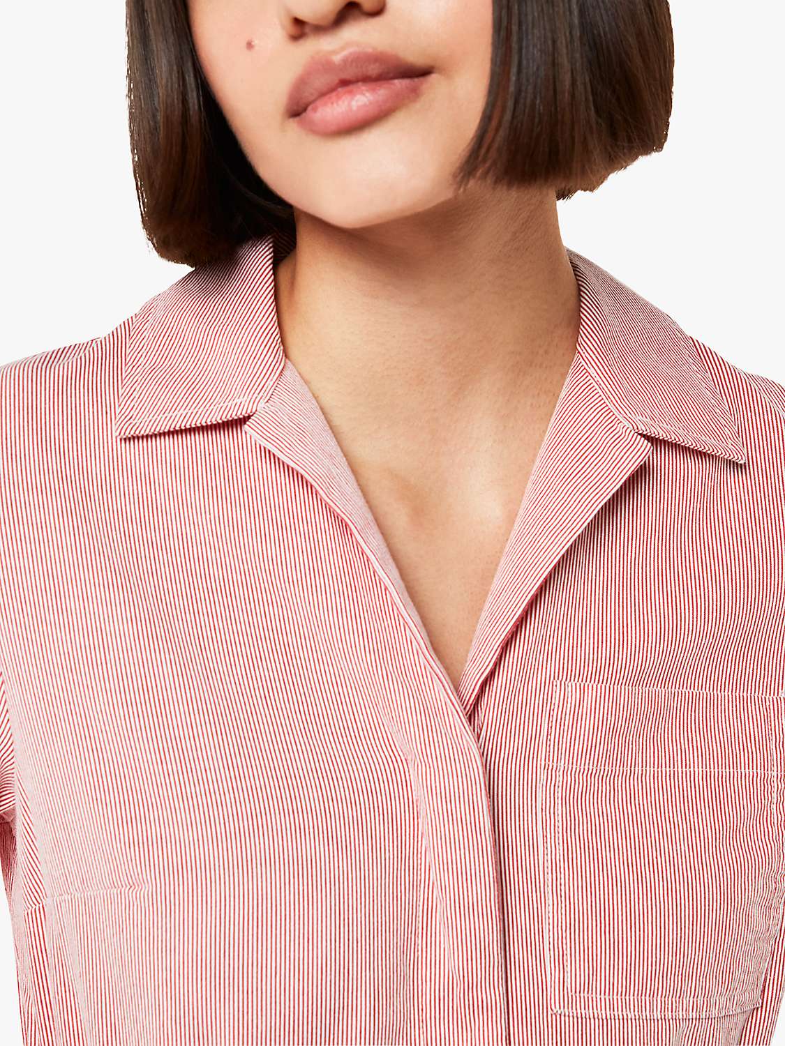 Buy Whistles Melissa Stripe Boiler Suit, Red/Multi Online at johnlewis.com