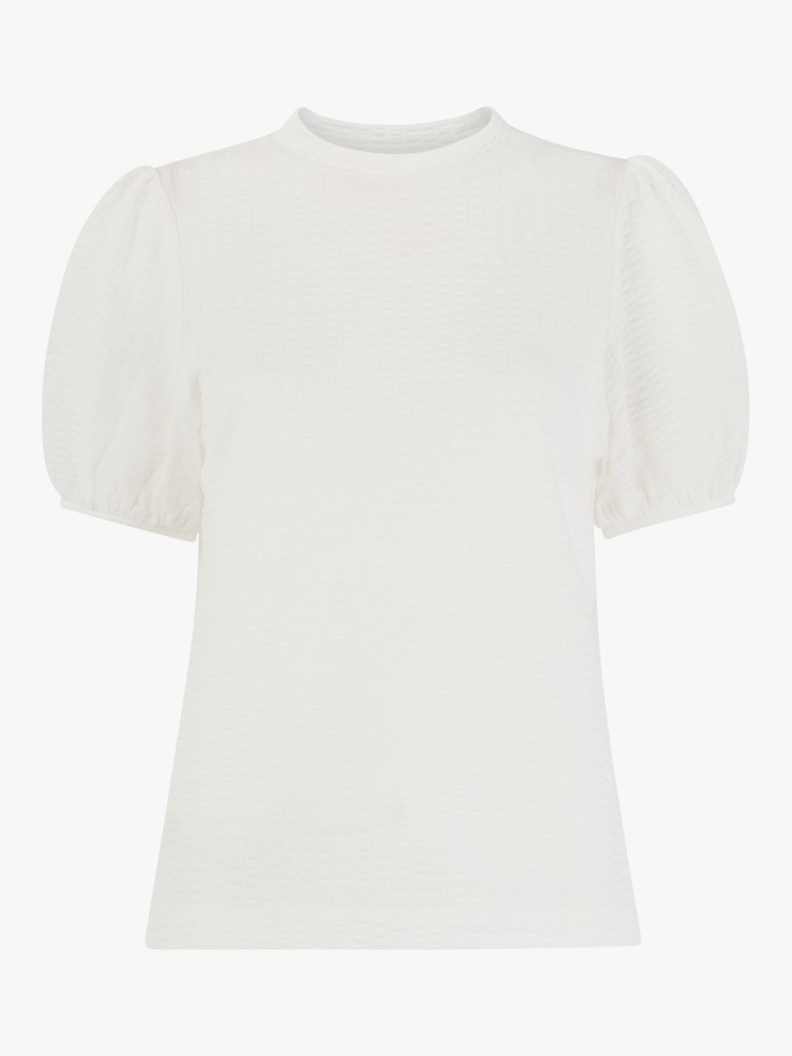 Buy Whistles Textured Puff Sleeve Top, White Online at johnlewis.com