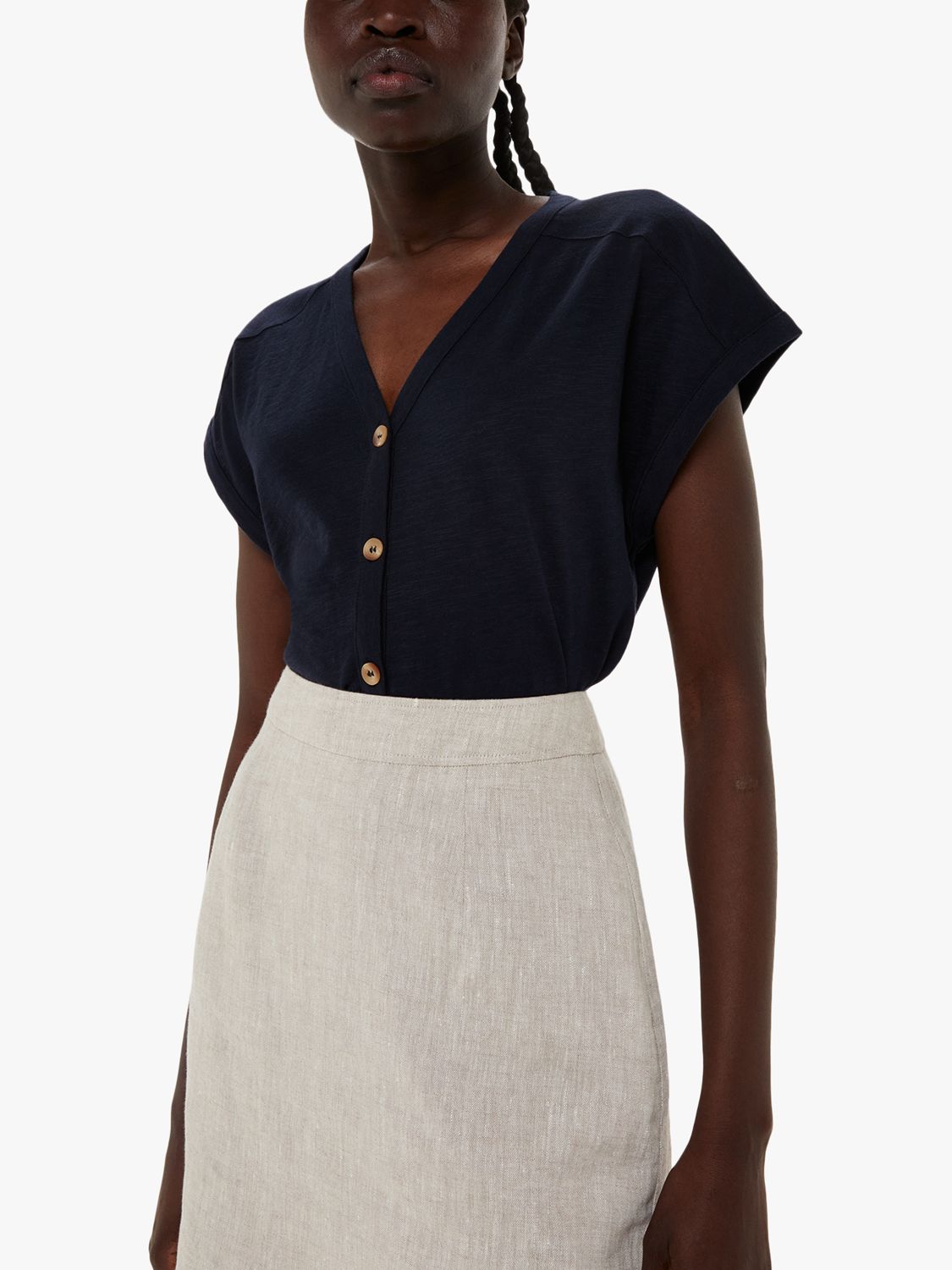 Buy Whistles Aubrie Button Through Top Online at johnlewis.com