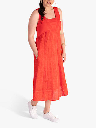 chesca Linen Dress, Red