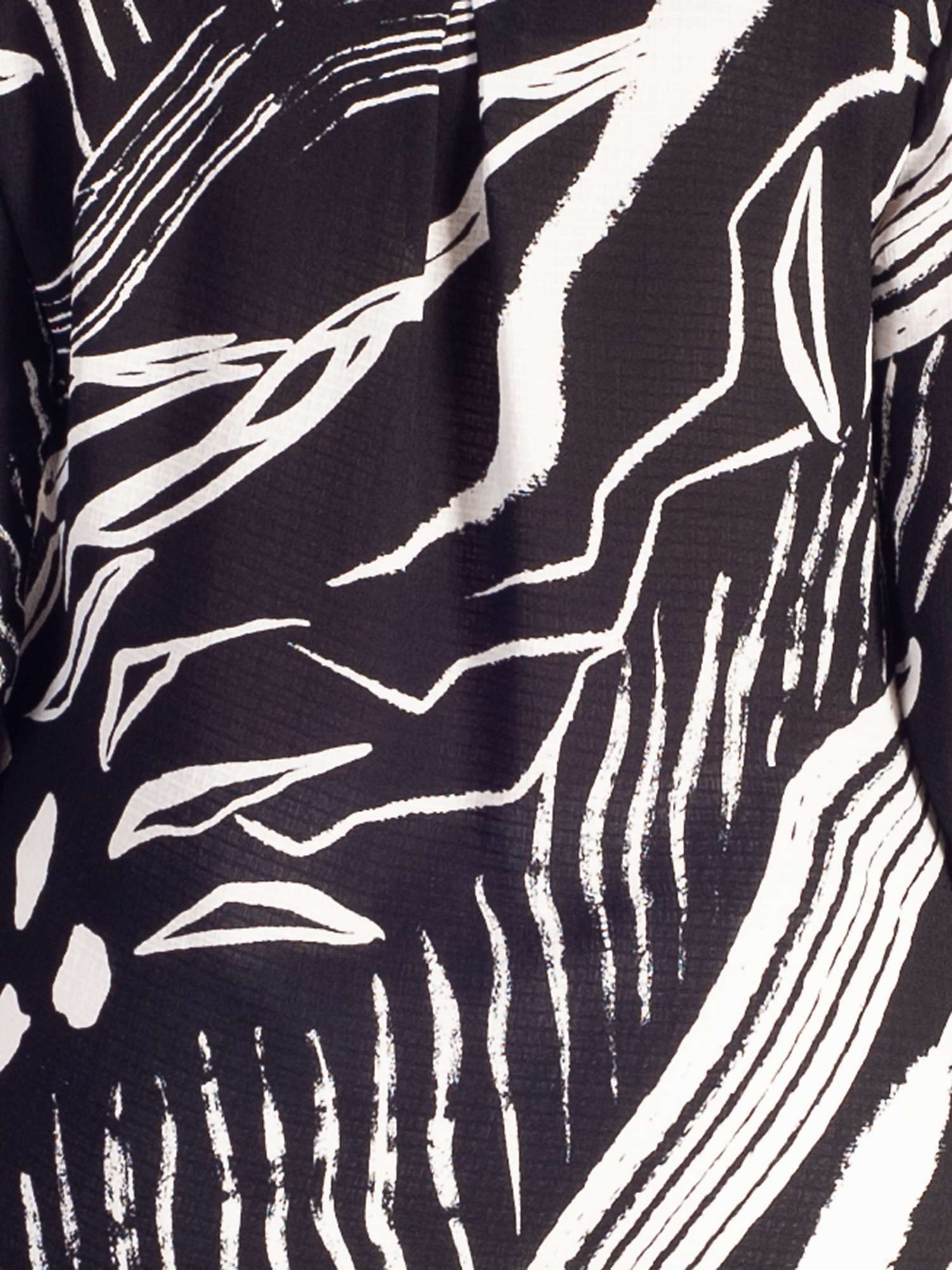 Buy chesca Button Front Abstract Print Blouse, Black/White Online at johnlewis.com