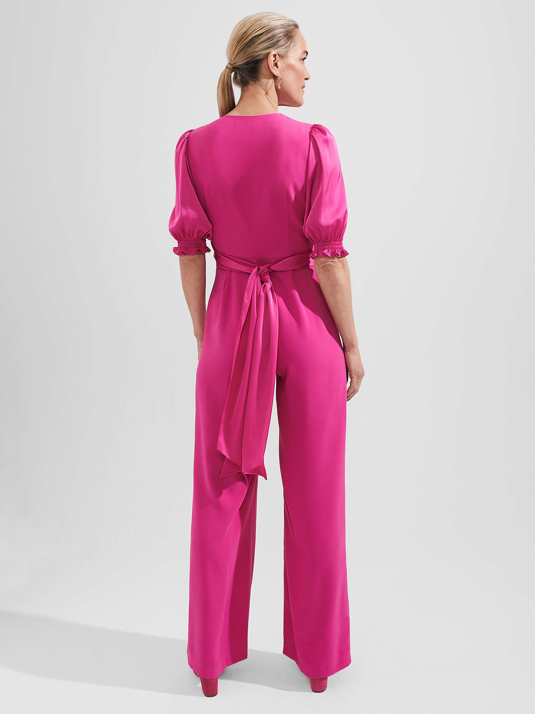 Buy Hobbs Lenora Jumpsuit, Pink Online at johnlewis.com