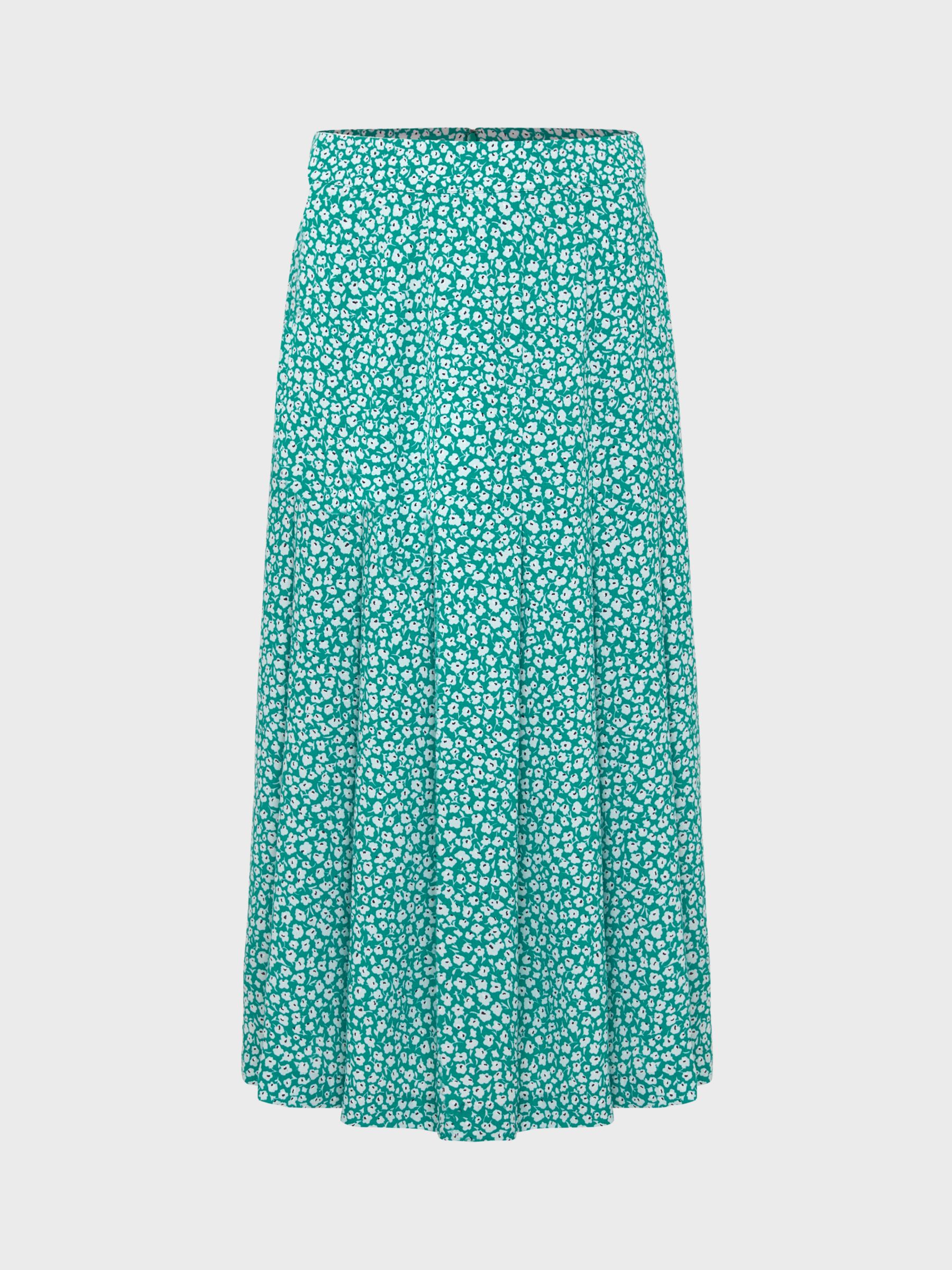 Buy Hobbs Dianne Midi Skirt, Green Online at johnlewis.com