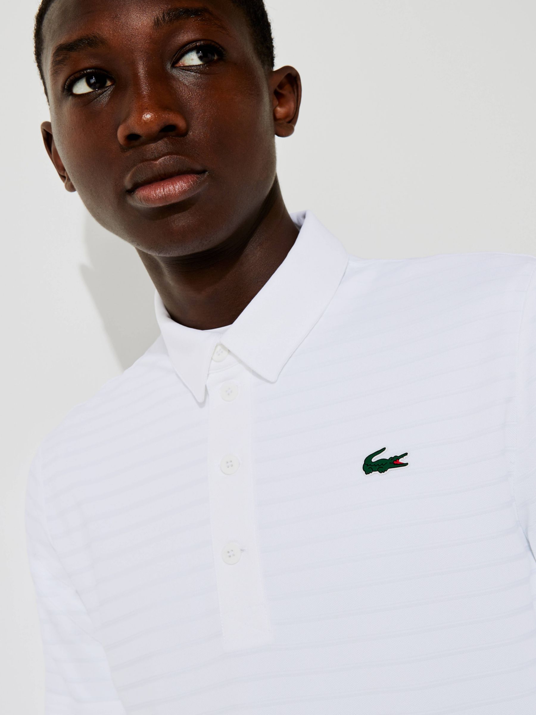 Lacoste Golf Essentials Polo Top, White, White at John Lewis & Partners