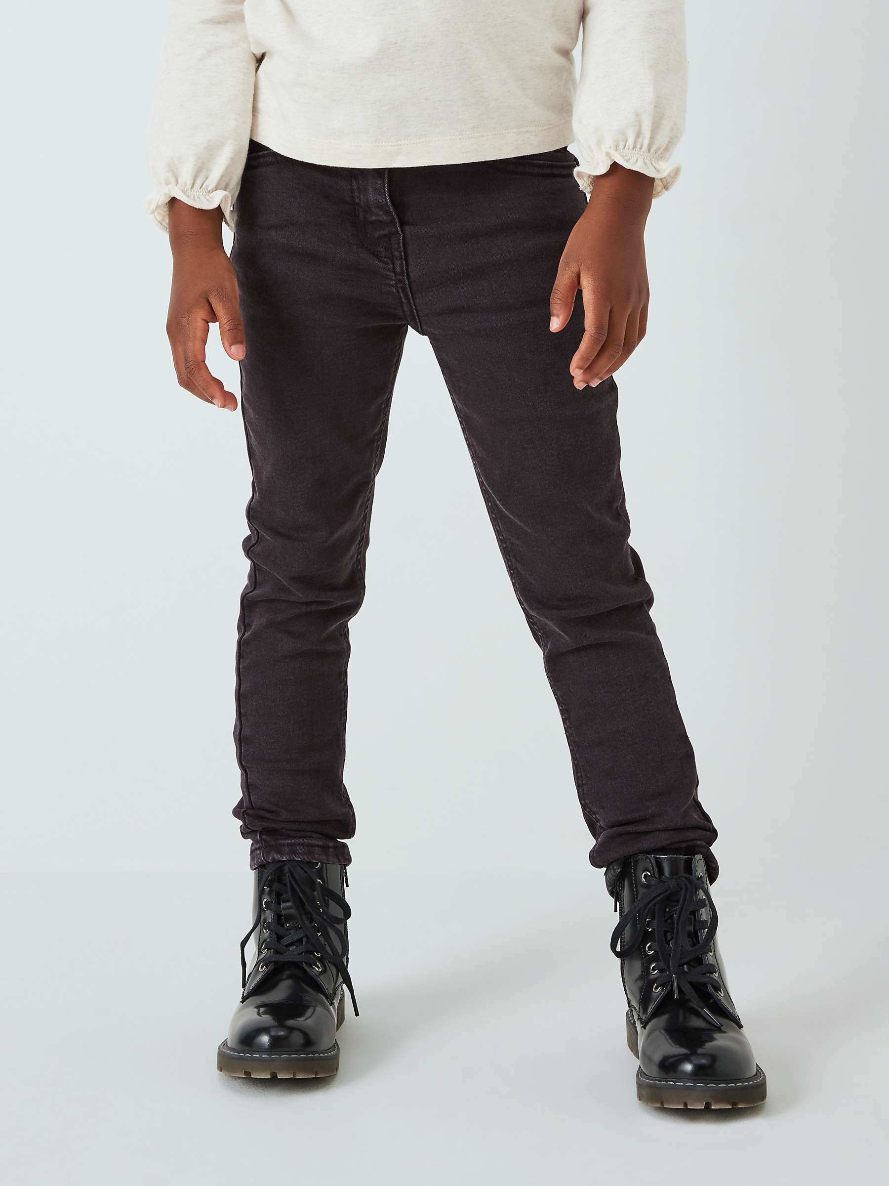 Buy John Lewis Girl's Skinny Jeans, Black Wash Online at johnlewis.com