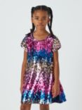 John Lewis Kids' Ombre Sequin Party Dress, Multi, Multi
