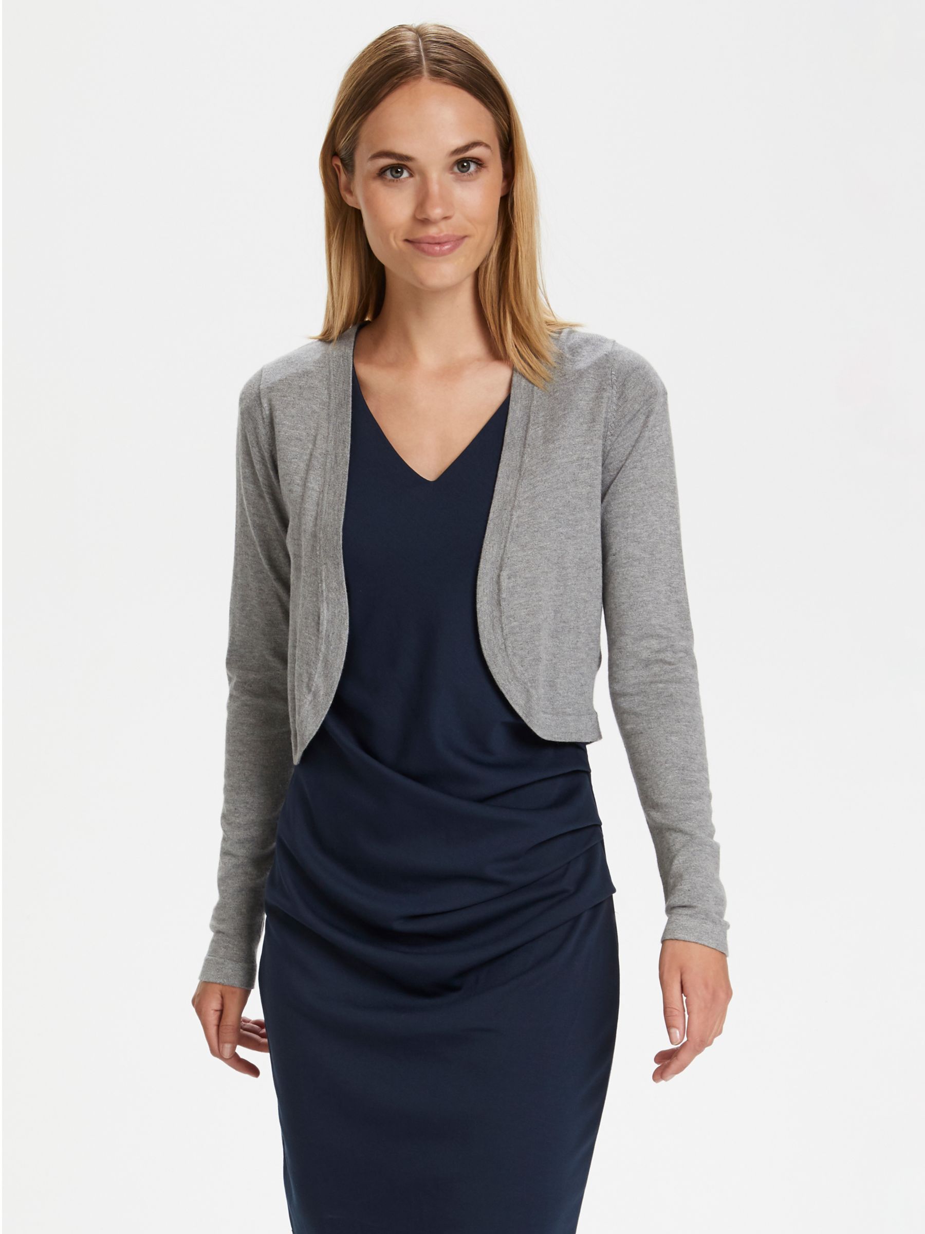 Grey bolero cardigan sale