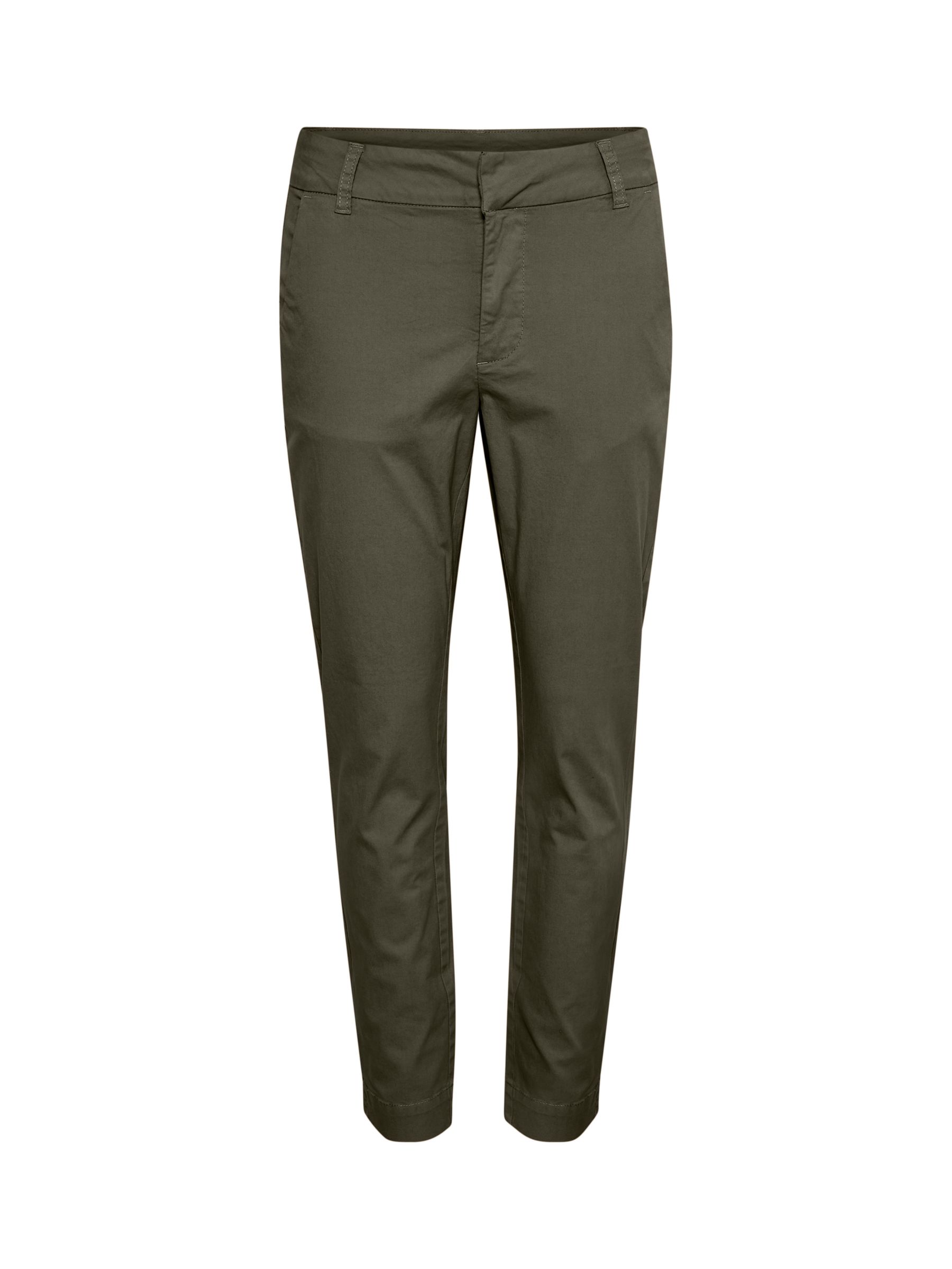 KAFFE Mette Cropped Trousers, Grape Leaf at John Lewis & Partners