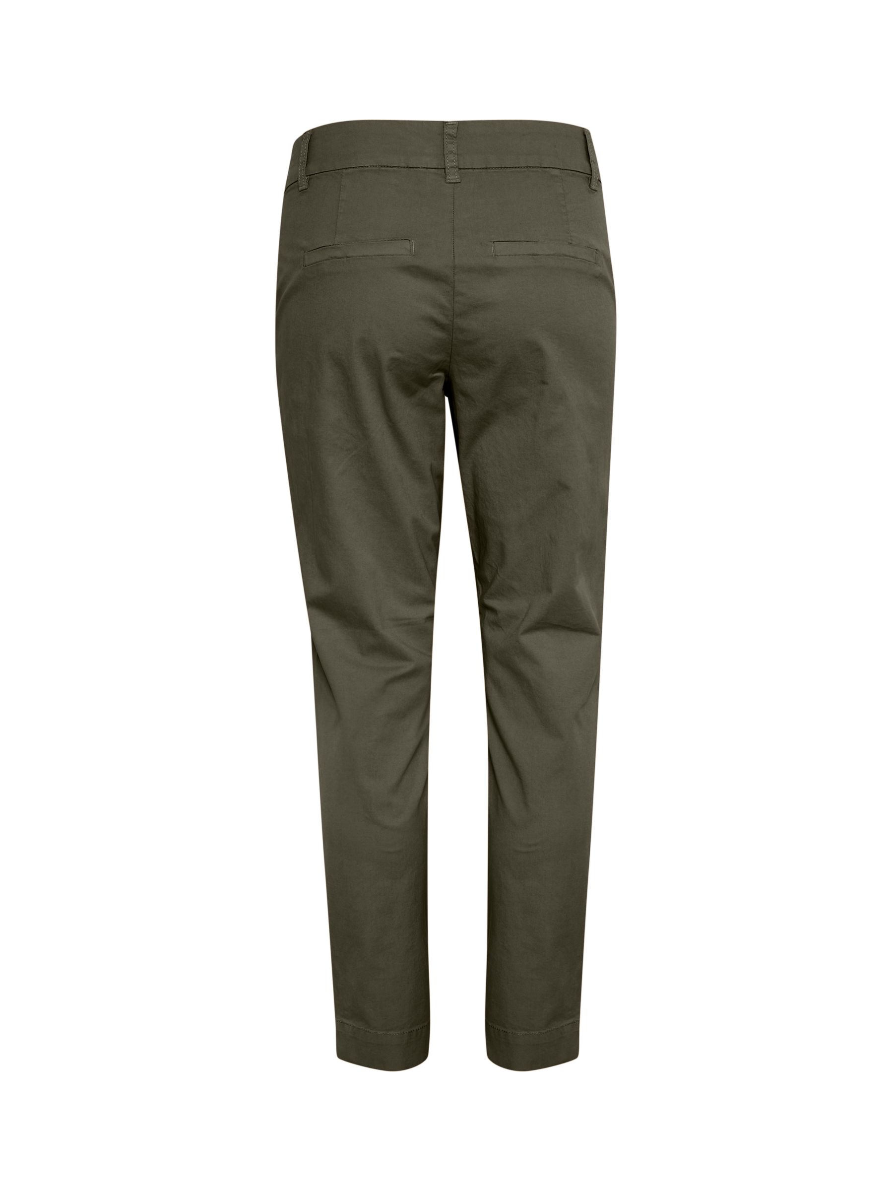 KAFFE Mette Cropped Trousers, Grape Leaf at John Lewis & Partners