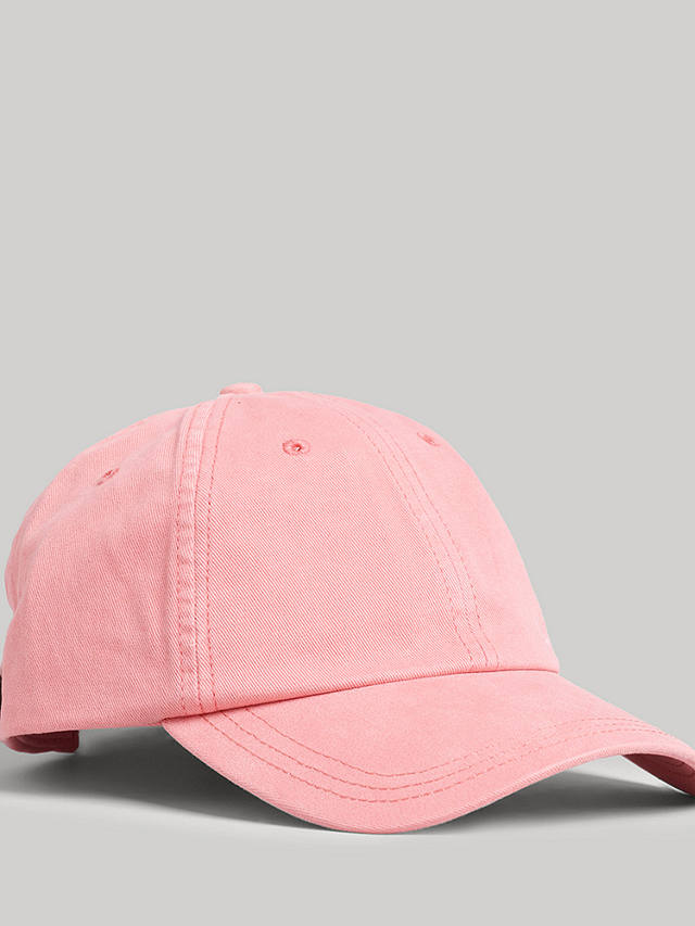 Superdry Vintage Embroidered Cap, Coral Peach