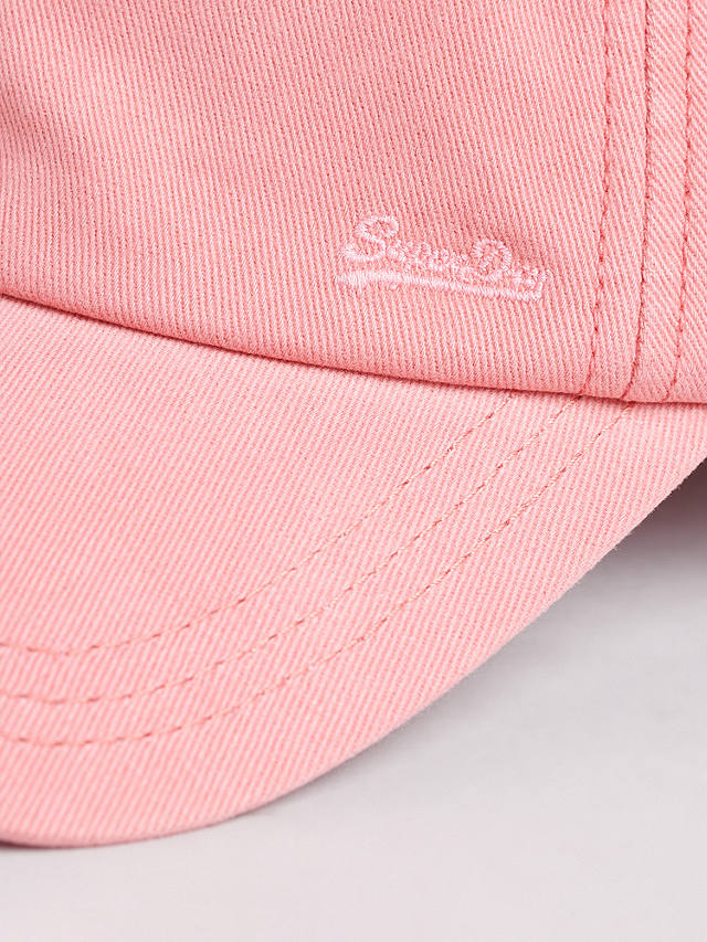 Superdry Vintage Embroidered Cap, Coral Peach