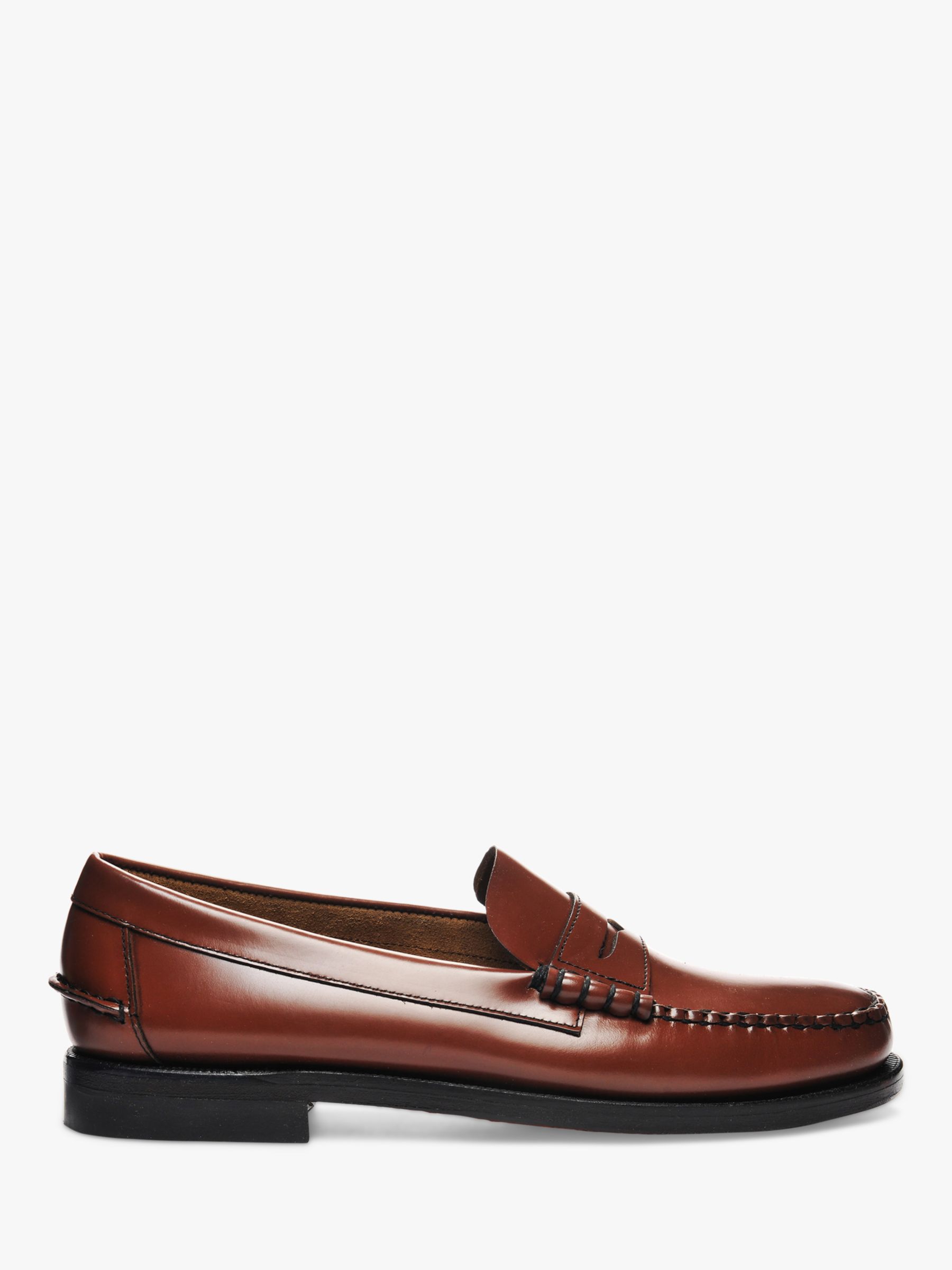 Sebago Classic Dan Leather Loafers, Brown at John Lewis & Partners