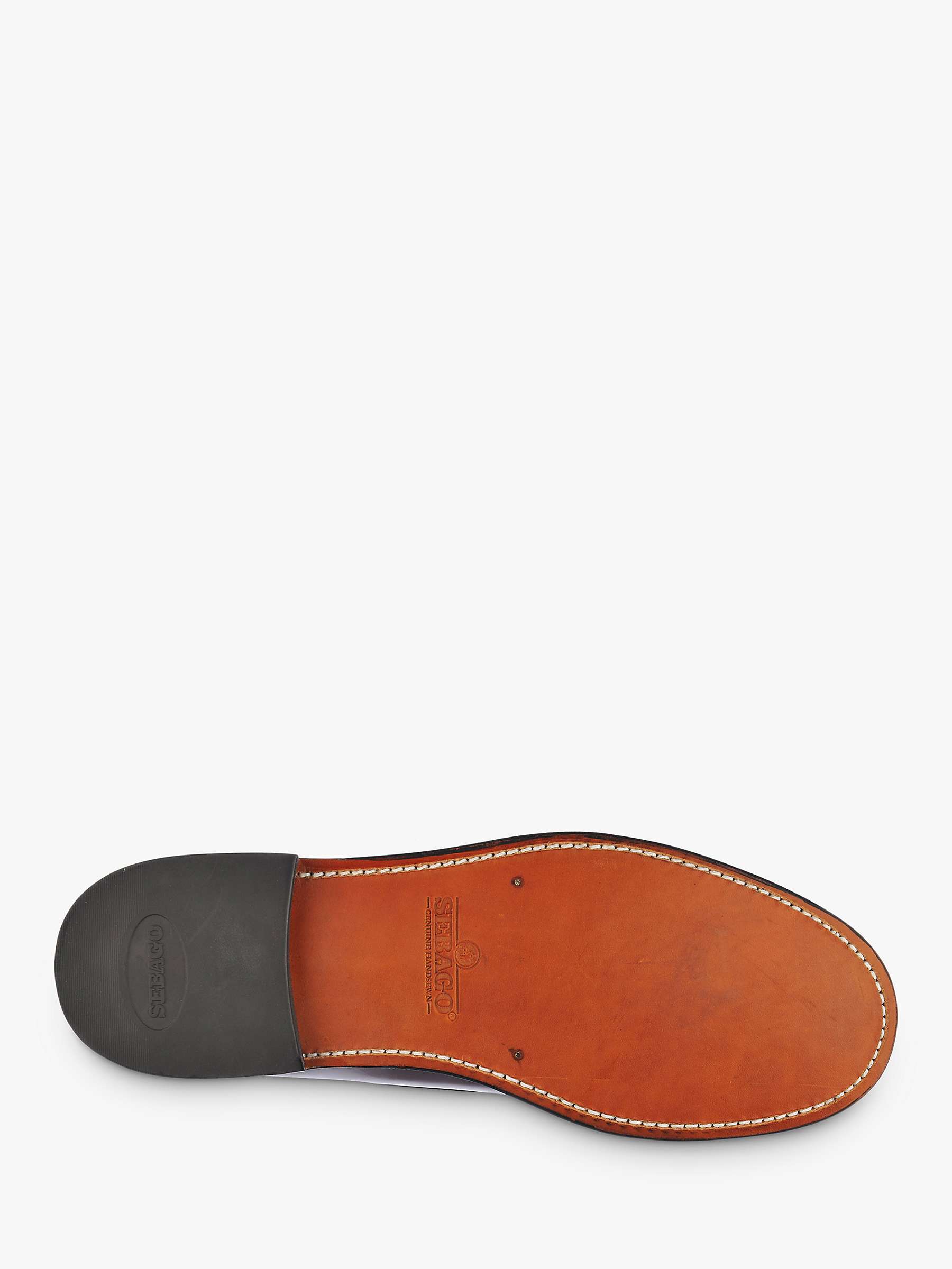 Buy Sebago Dan Classic Leather Loafers, Brown Burgundy Online at johnlewis.com