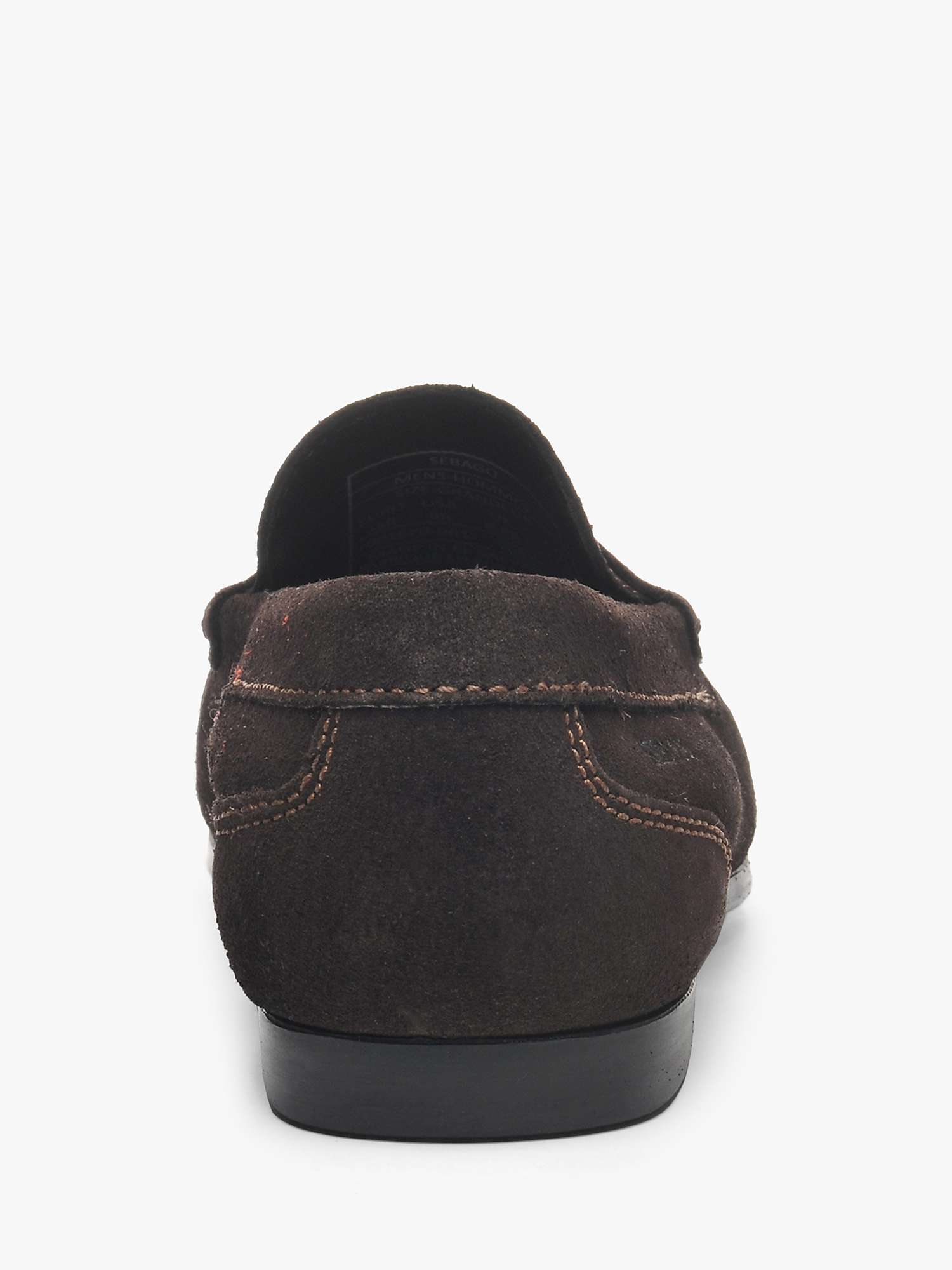 Buy Sebago Byron Suede Loafers, Dark Brown Online at johnlewis.com
