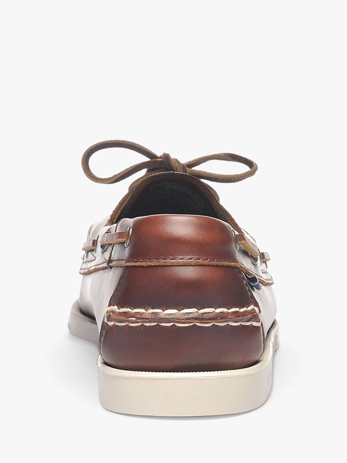 Sebago Docksides FGL Leather Boat Shoes, Brown, 7
