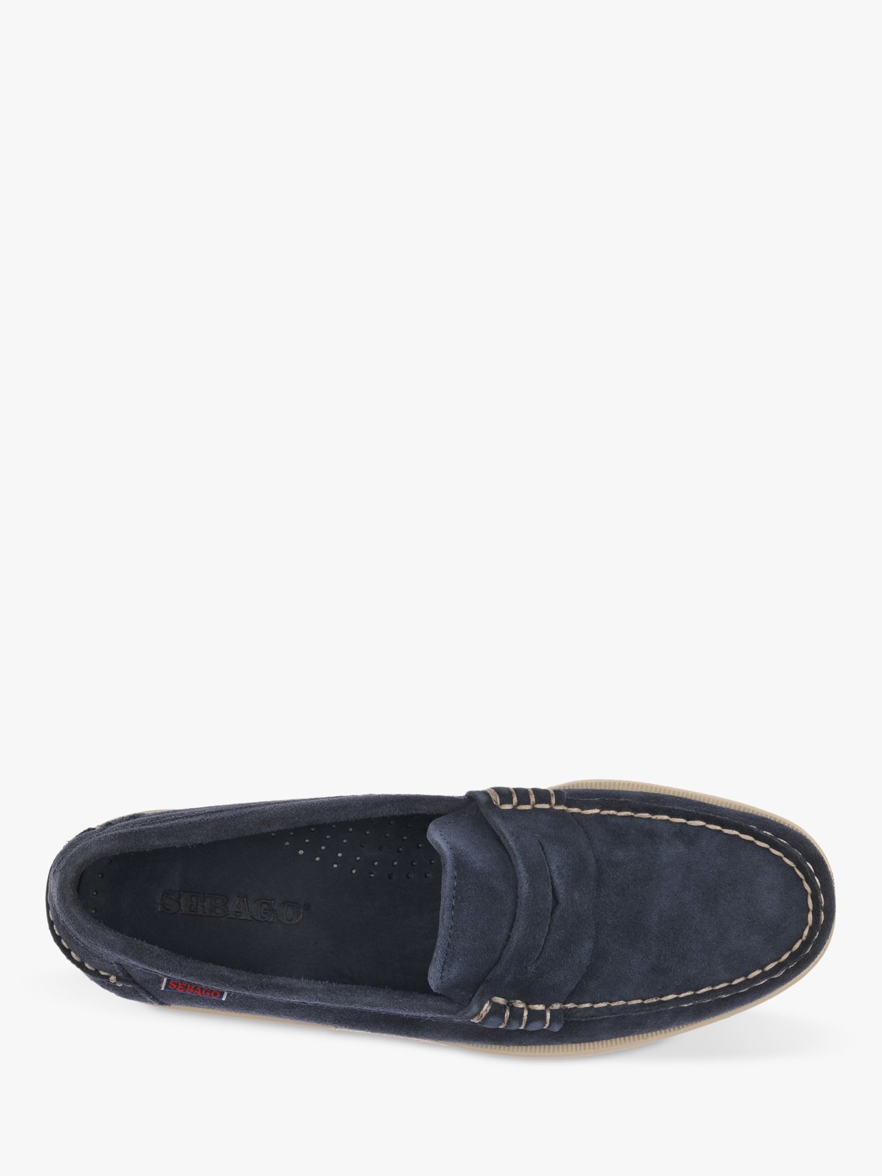 Sebago Dan Leather Boat Loafers, Blue Navy, 7