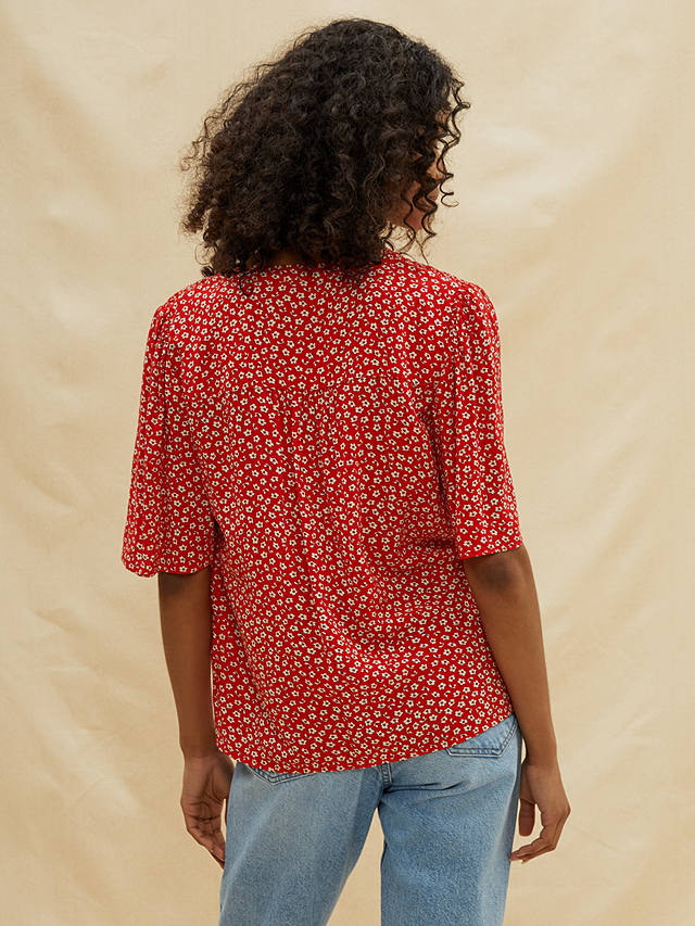 Albaray Floating Floral Shirt, Red
