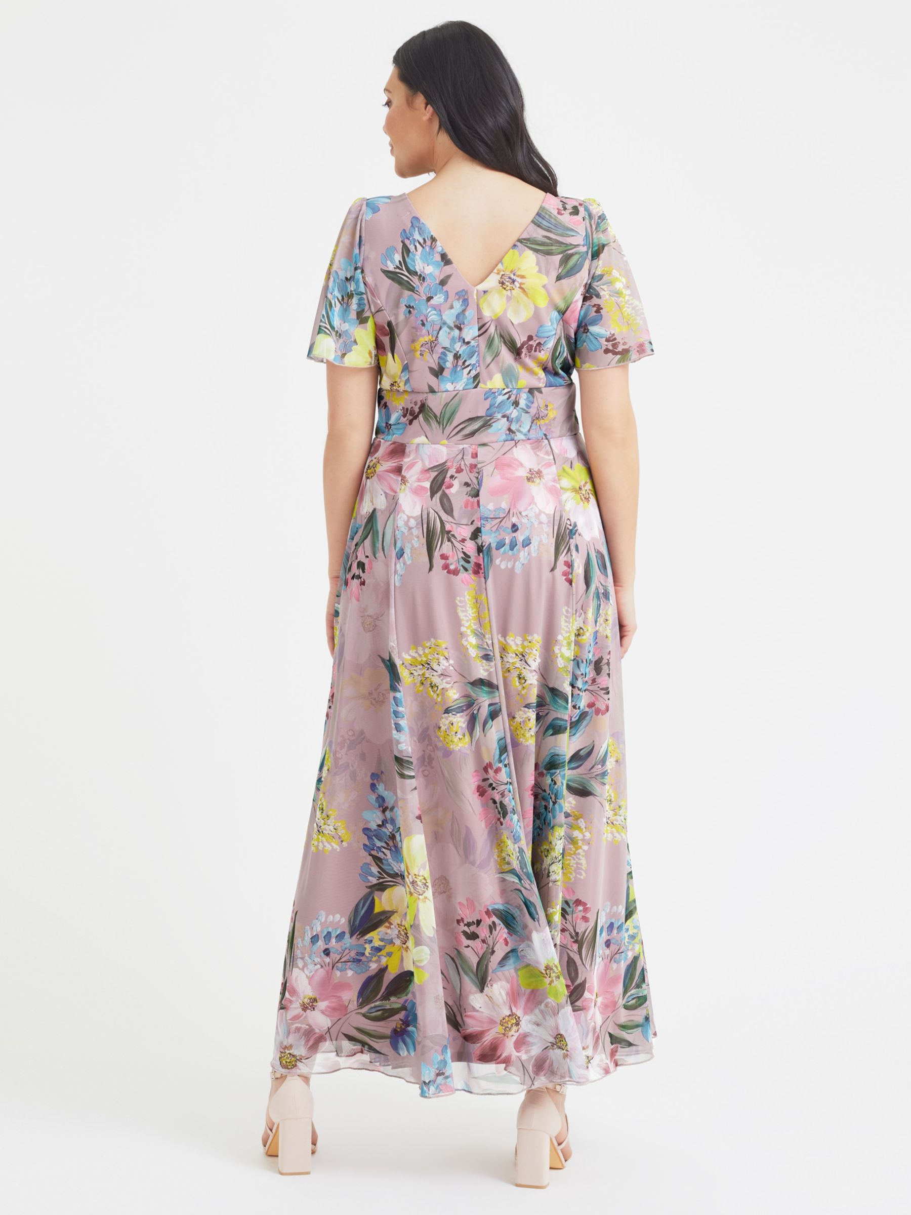 Scarlett & Jo Isabelle Rose Maxi Dress, Rose/Multi