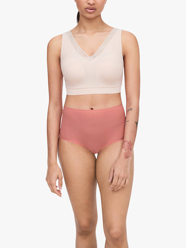 Chantelle Soft Stretch High Waisted Knickers, Peach Delight 