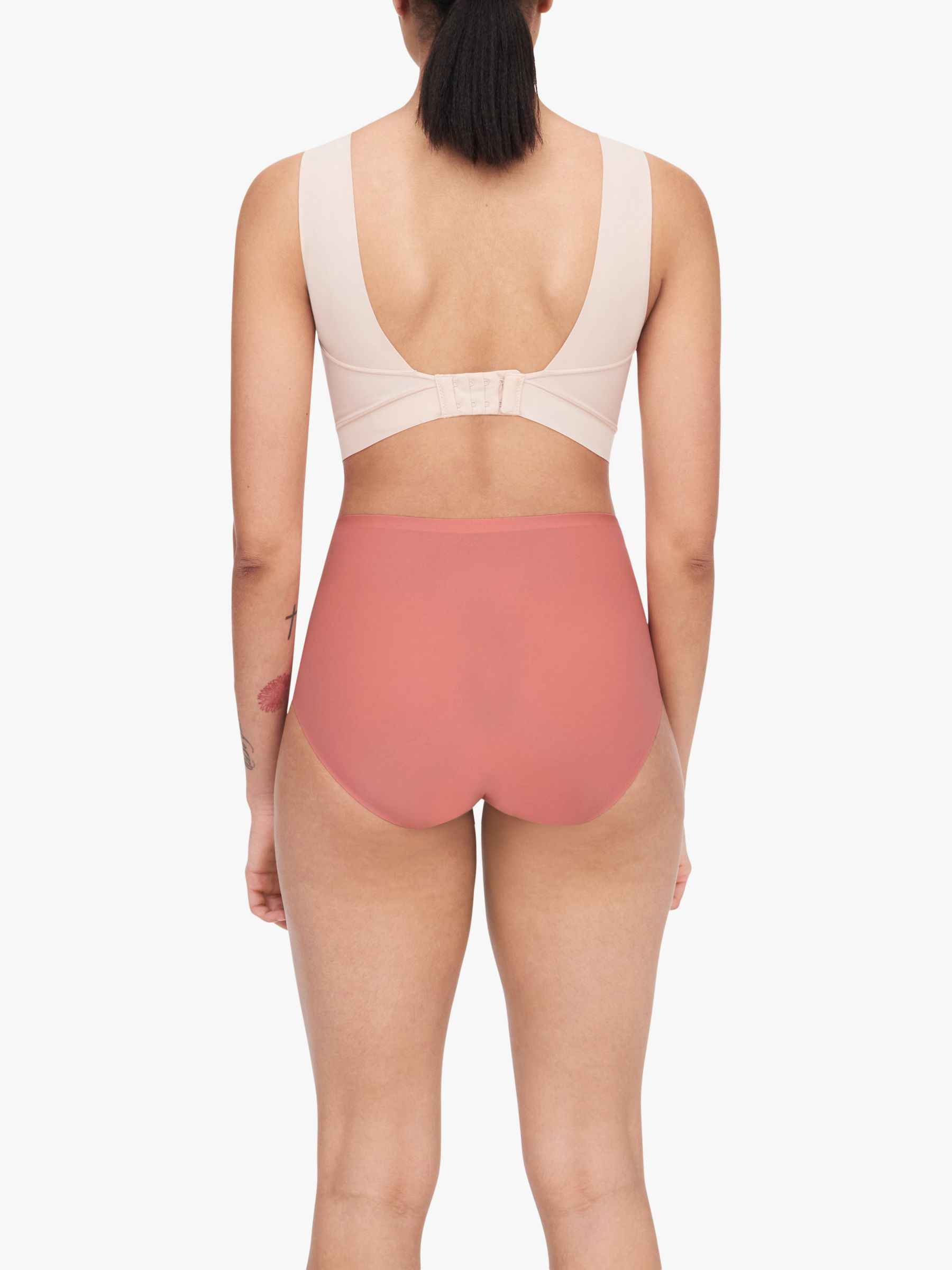 Chantelle Soft Stretch High Waisted Knickers, Peach Delight at John Lewis &  Partners