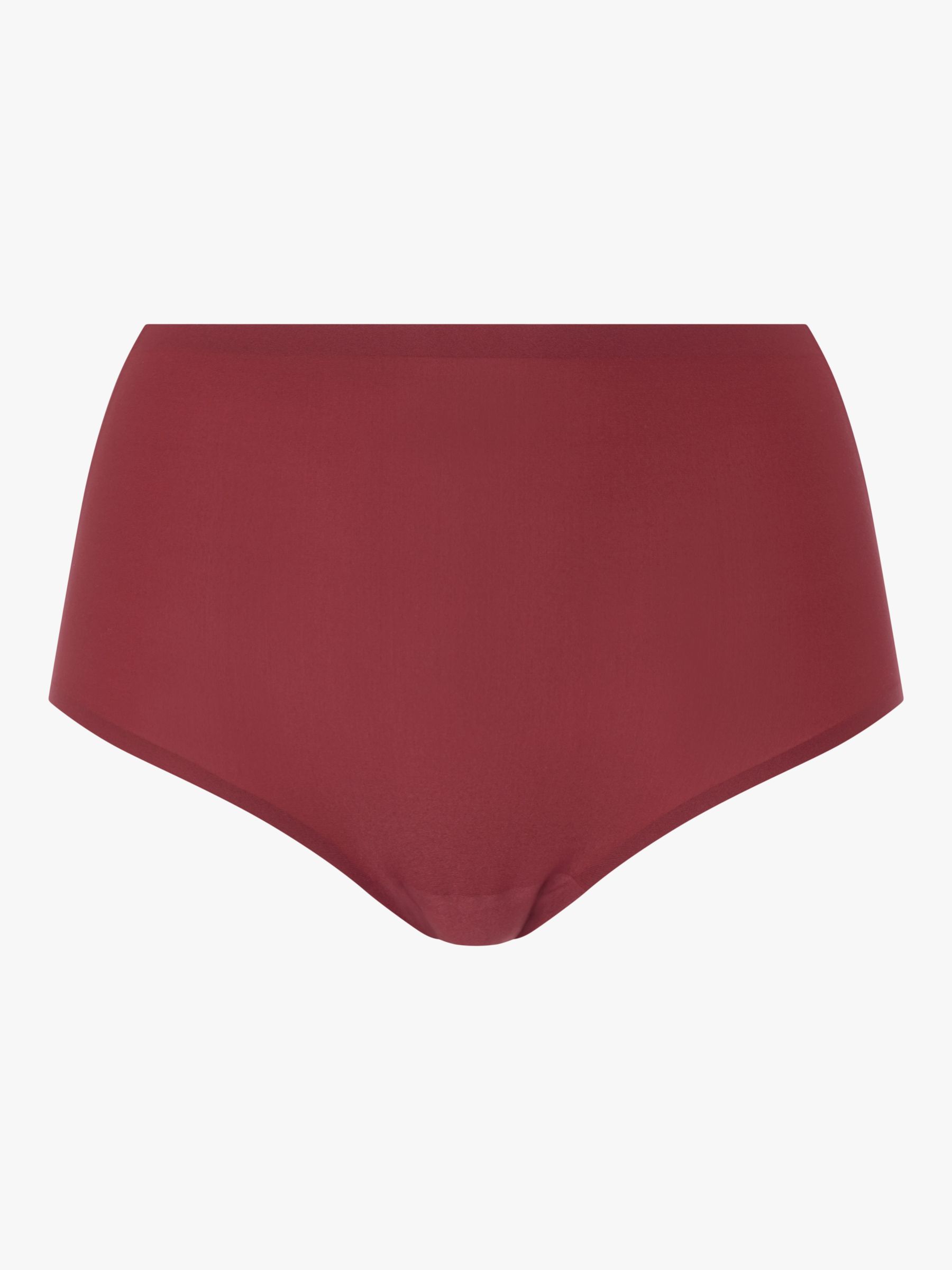 Chantelle Soft Stretch High Waisted Knickers, Mahogany, One Size