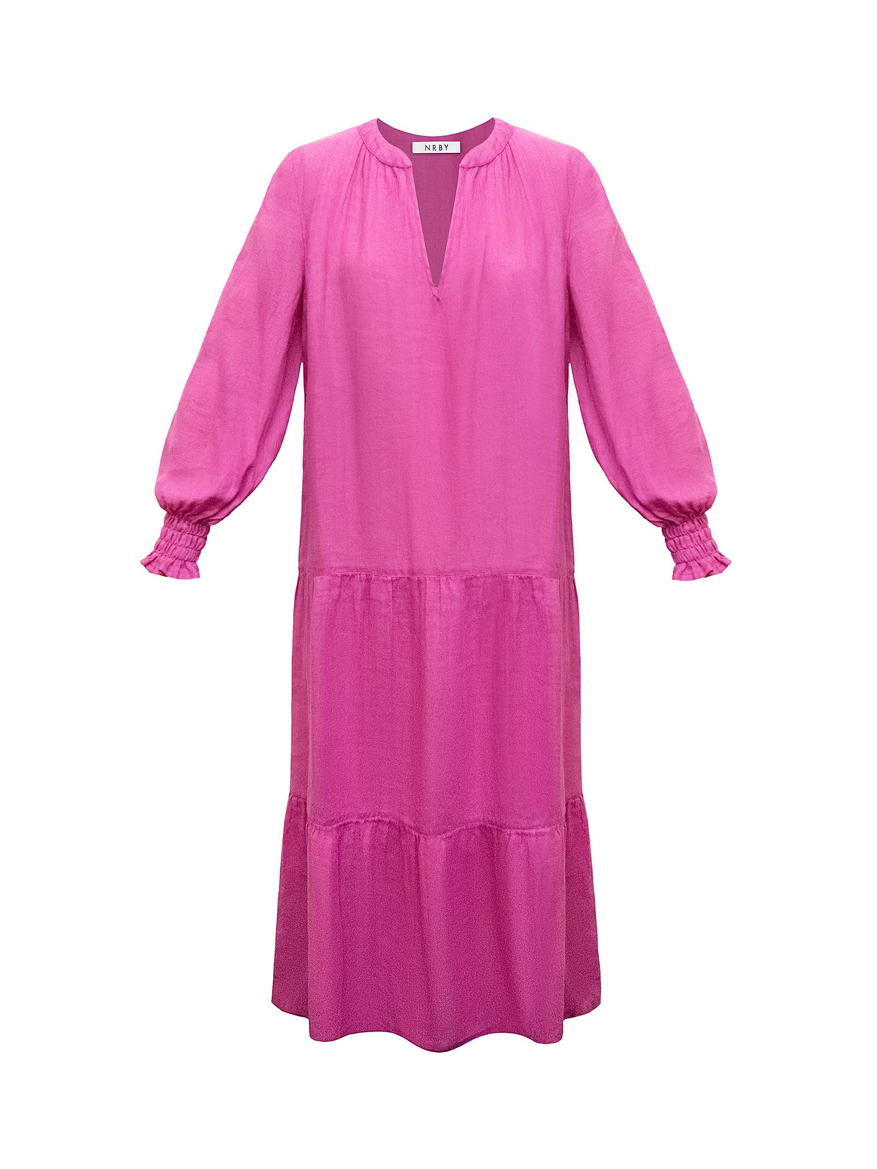 Buy NRBY Brooke Gauze Linen Maxi Dress, Cherry Pink Online at johnlewis.com