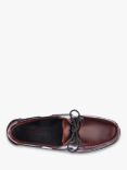 Sebago Schooner Waxed Leather Boat Shoes, Brown Gum