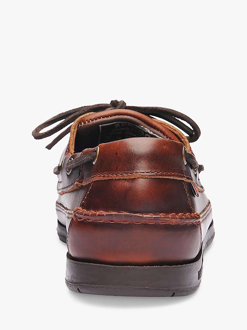 Buy Sebago Schooner Waxed Leather Boat Shoes, Brown Gum Online at johnlewis.com
