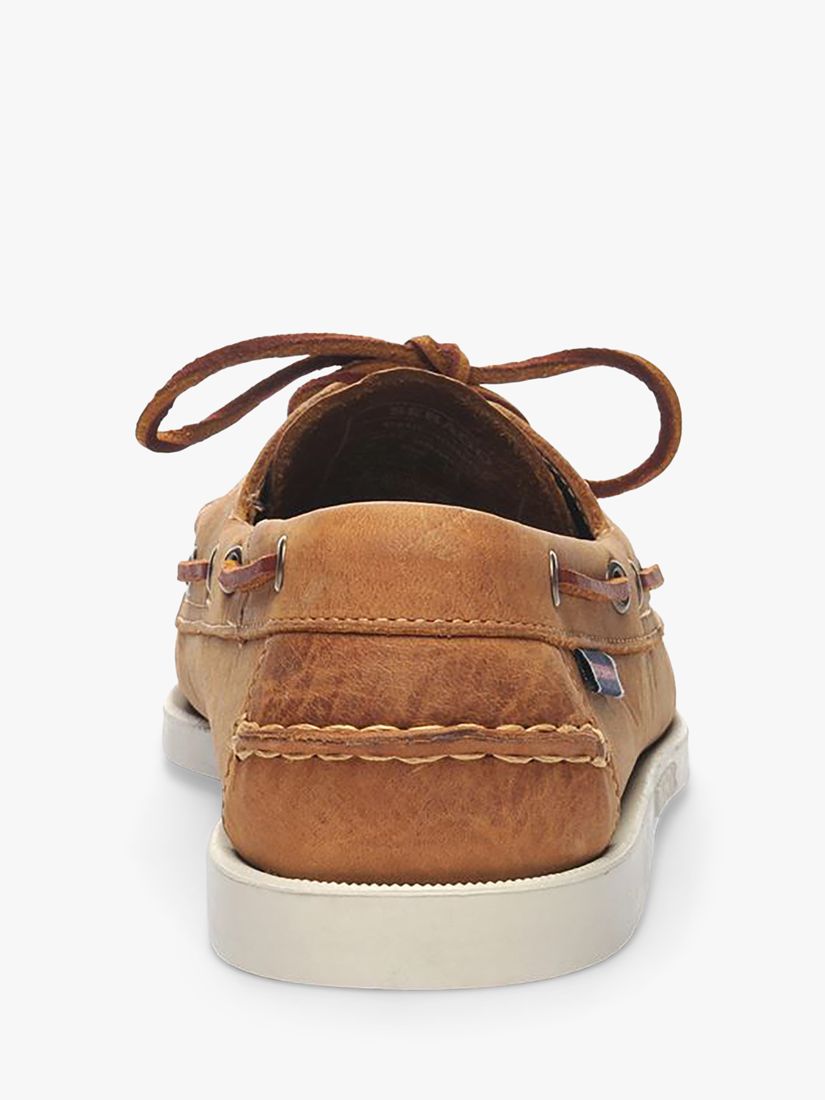Sebago Dockside Portland Leather Shoes, Brown Tan, 7