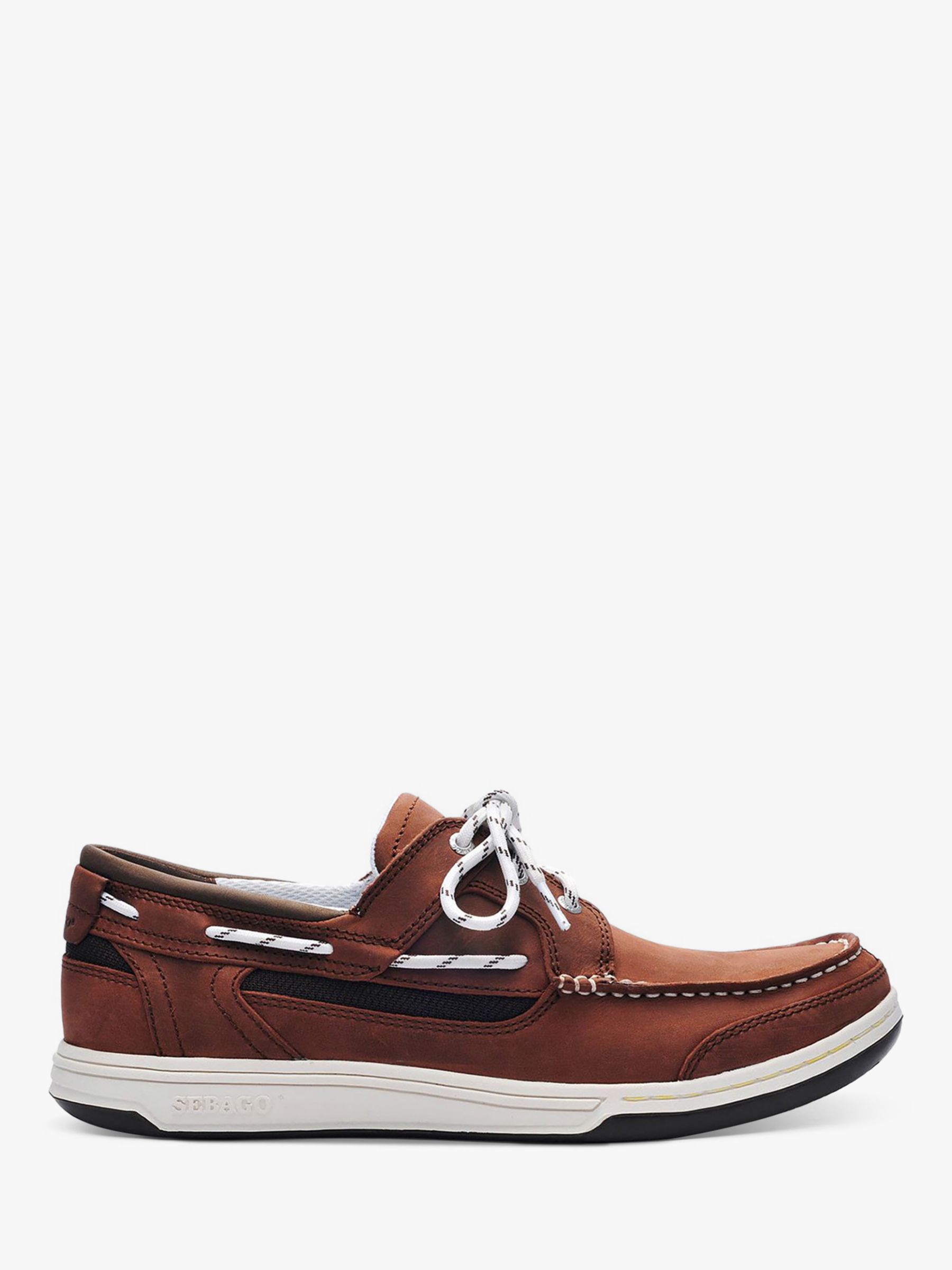 Sebago Triton Leather Boat Shoes, Dark Brown, 10